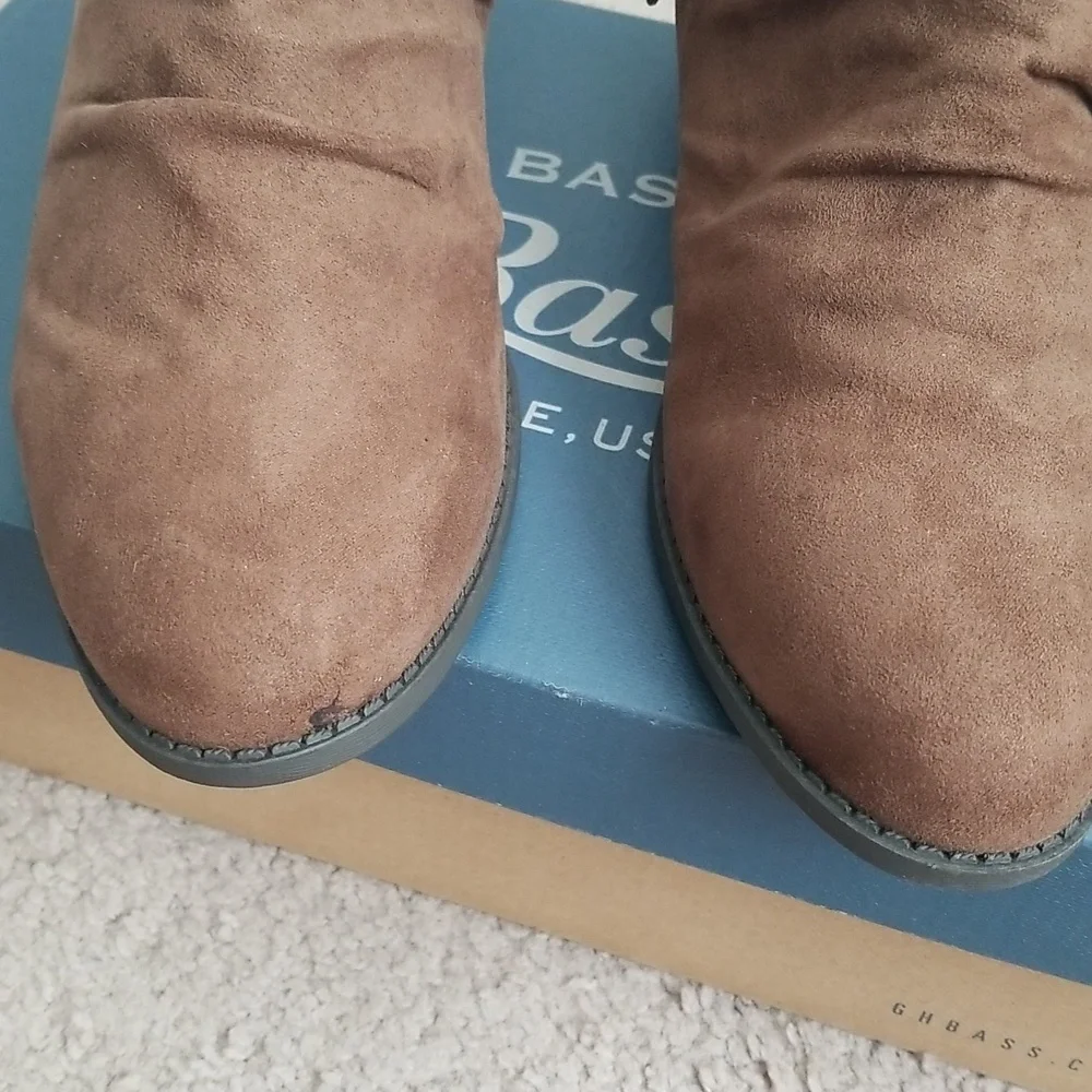 NWB G.H. Bass & Co. Chestnut Ruched Erica Ankle Boot